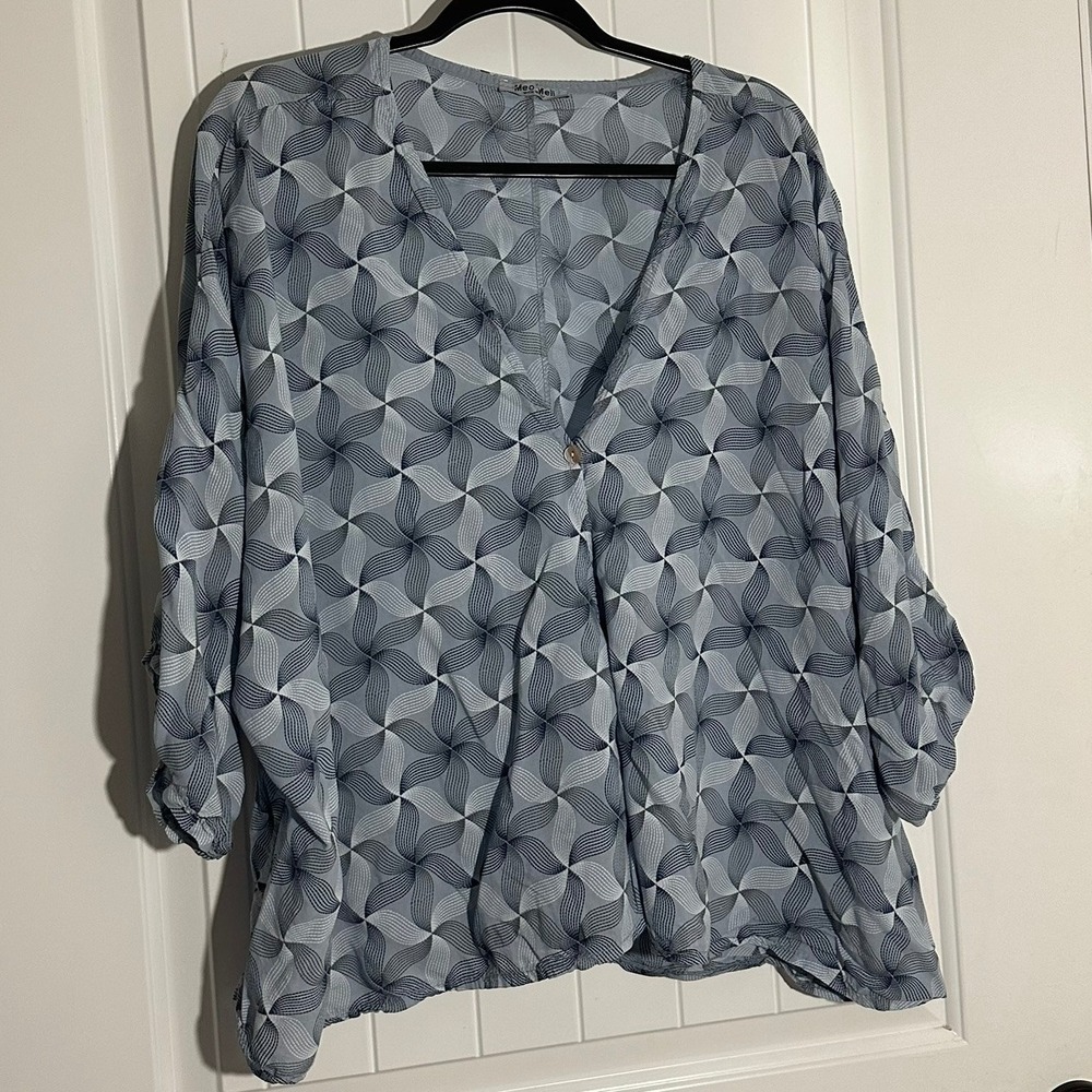 Meo Meli | Cardigan Blue Geometric Made in‎ Italy | Women's One Size